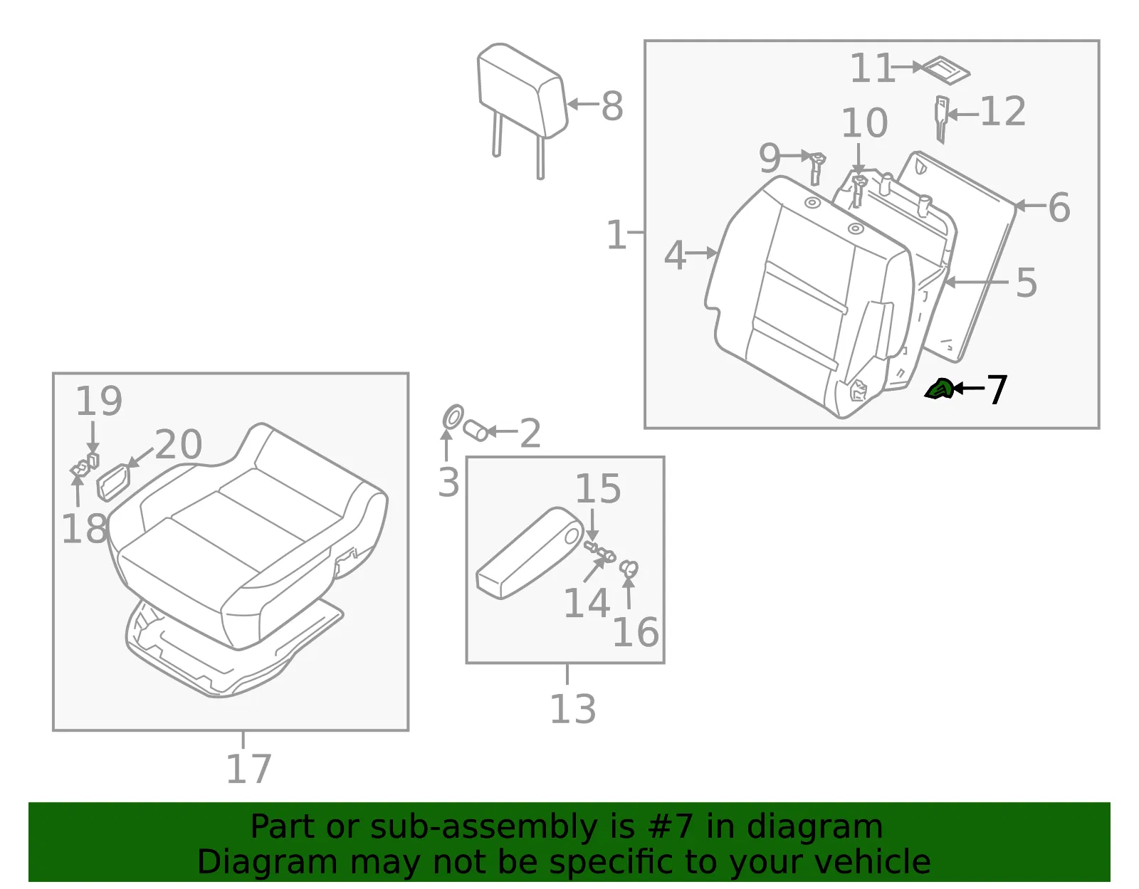 Seat Back Panel Clip - Nissan (01553-01034) - view 4