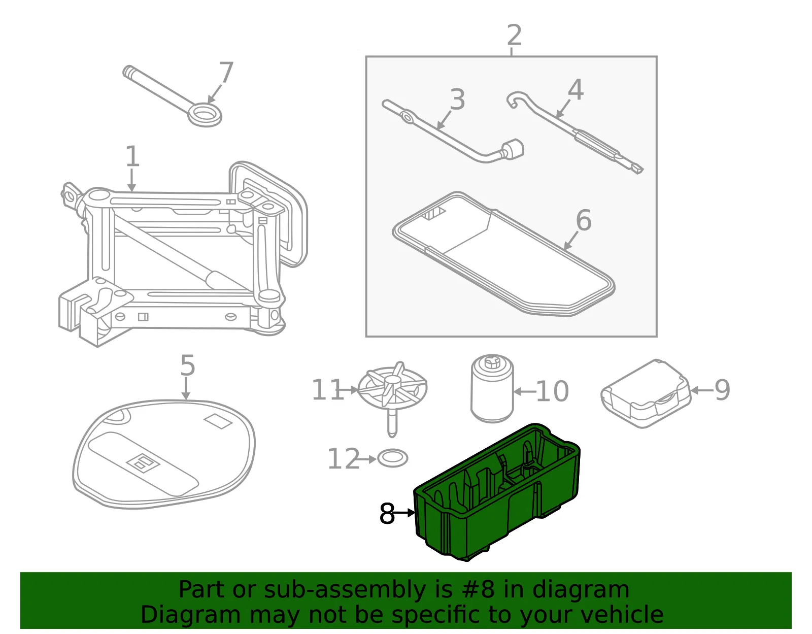 Tool Compartment - Kia (09149-1W950) - view 2
