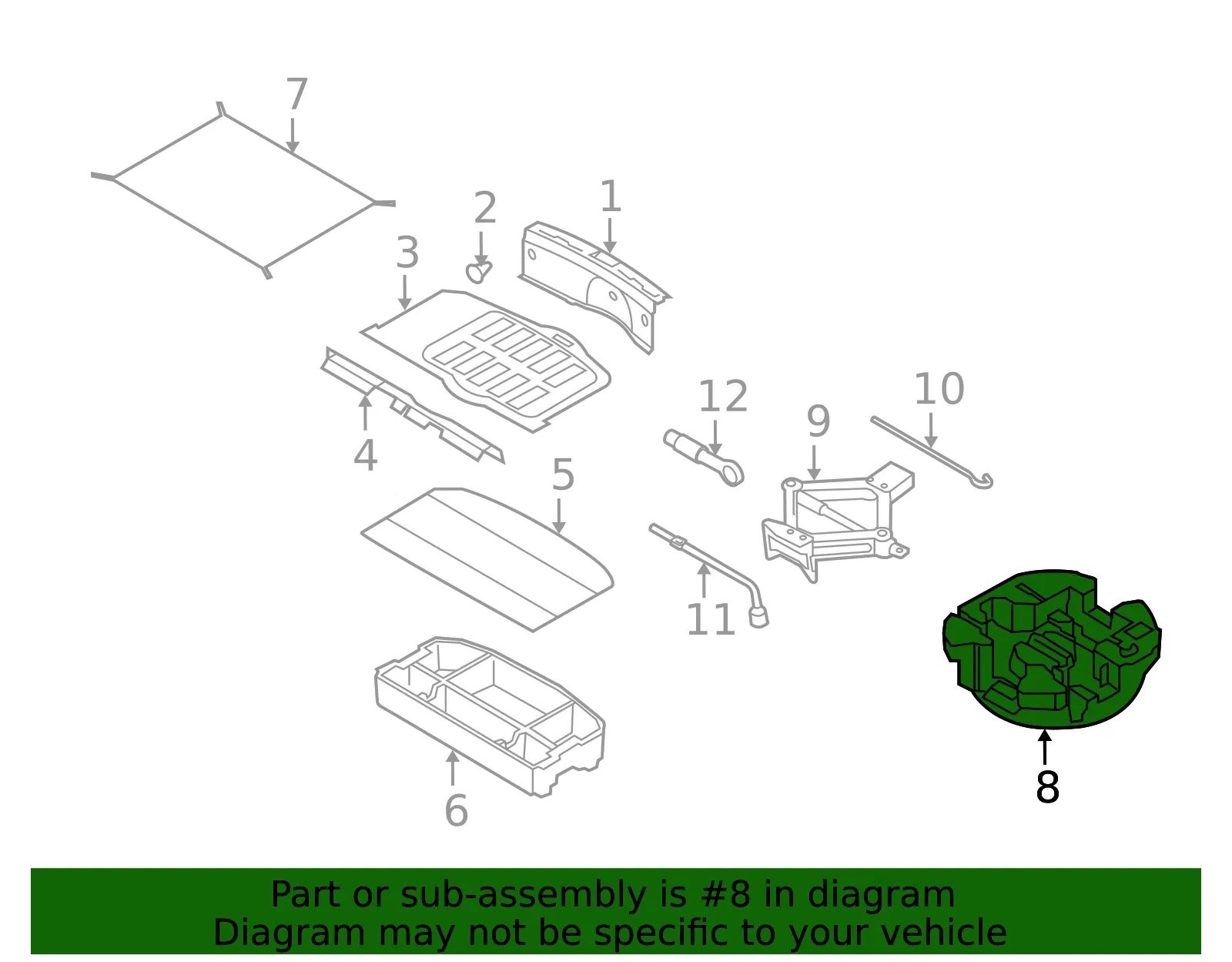 Tool Compartment - Kia (09149-2K200) - view 2