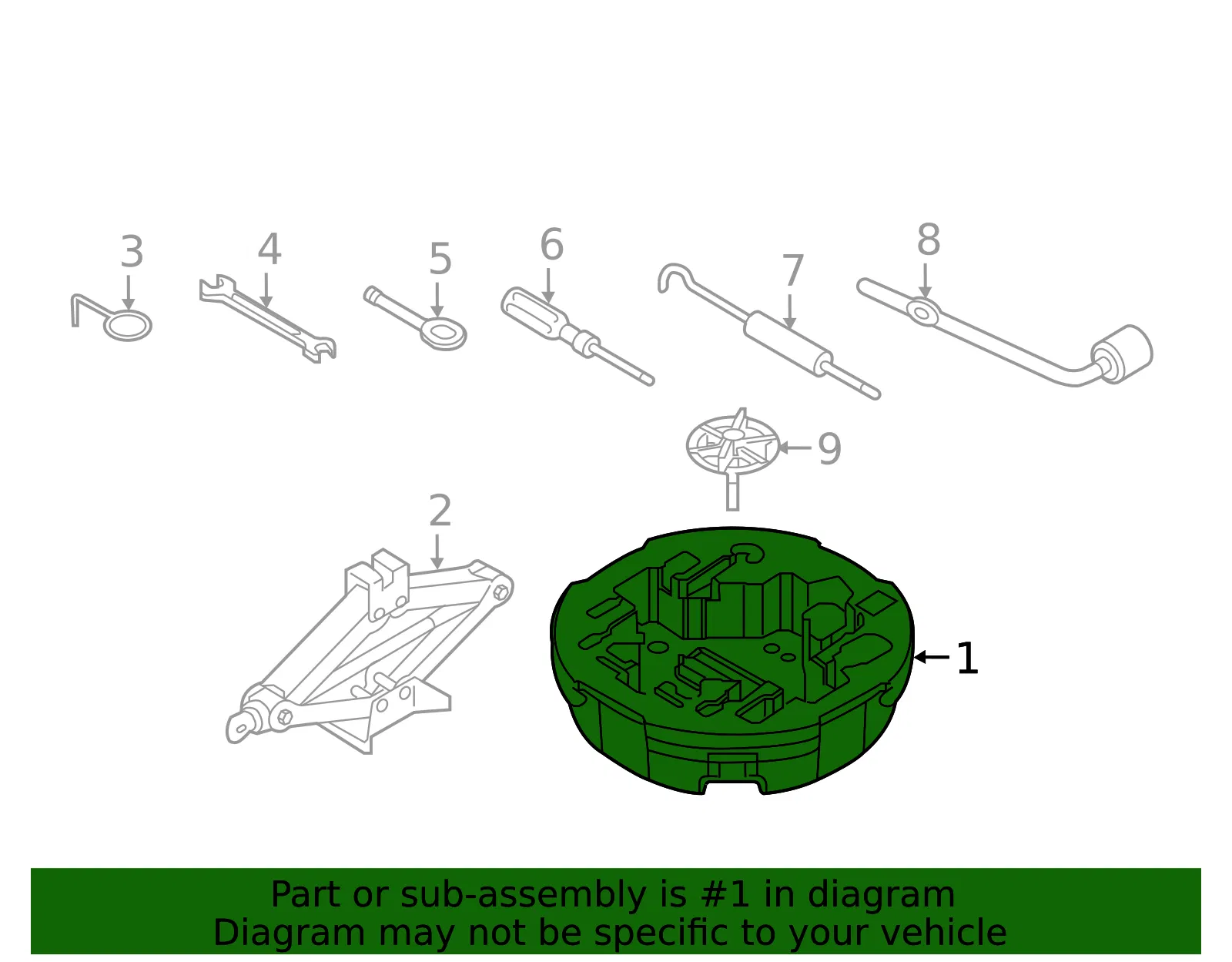 Tool Compartment - Kia (09149-3T500) - view 2