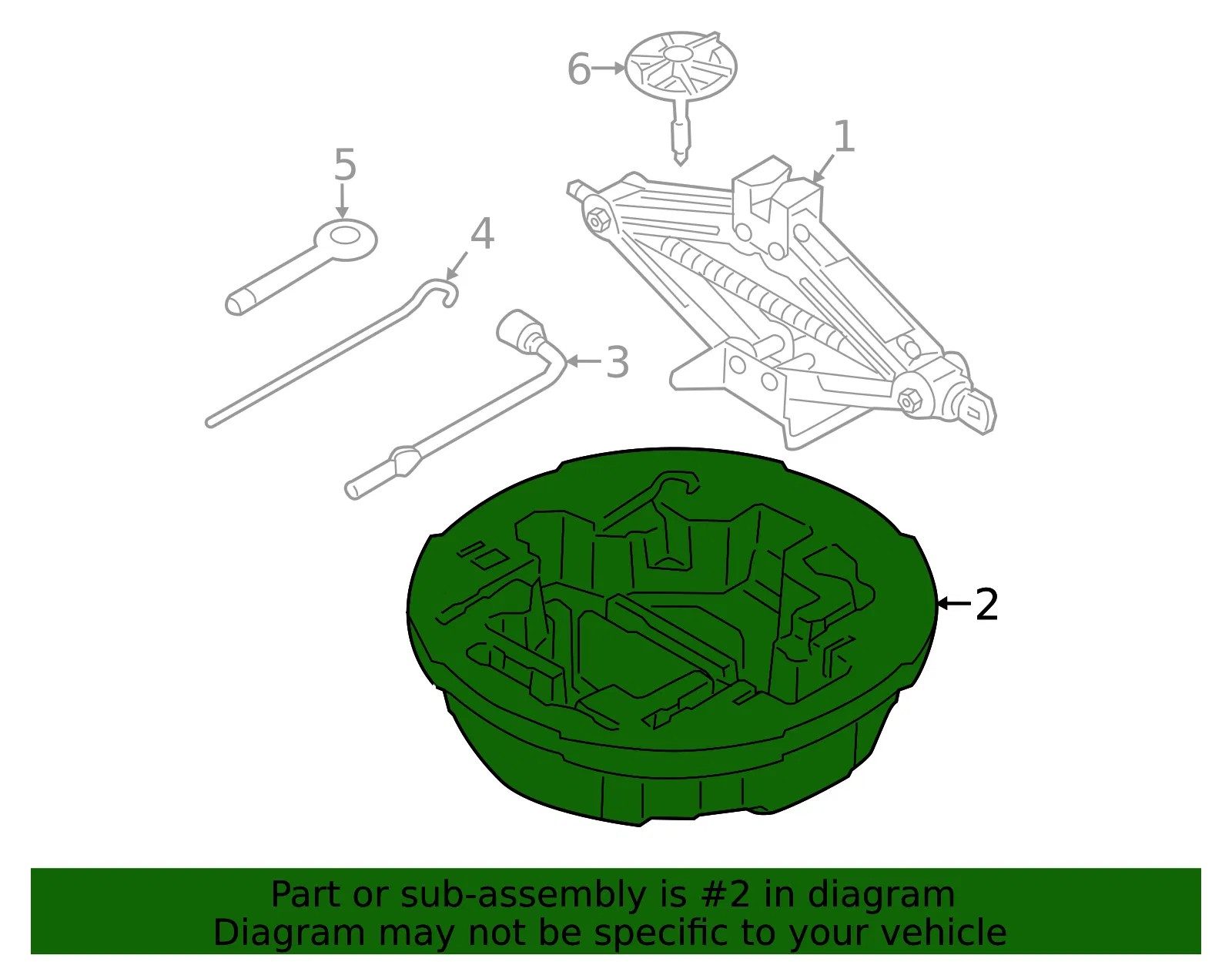 Tool Compartment - Kia (09149-3V600) - view 2