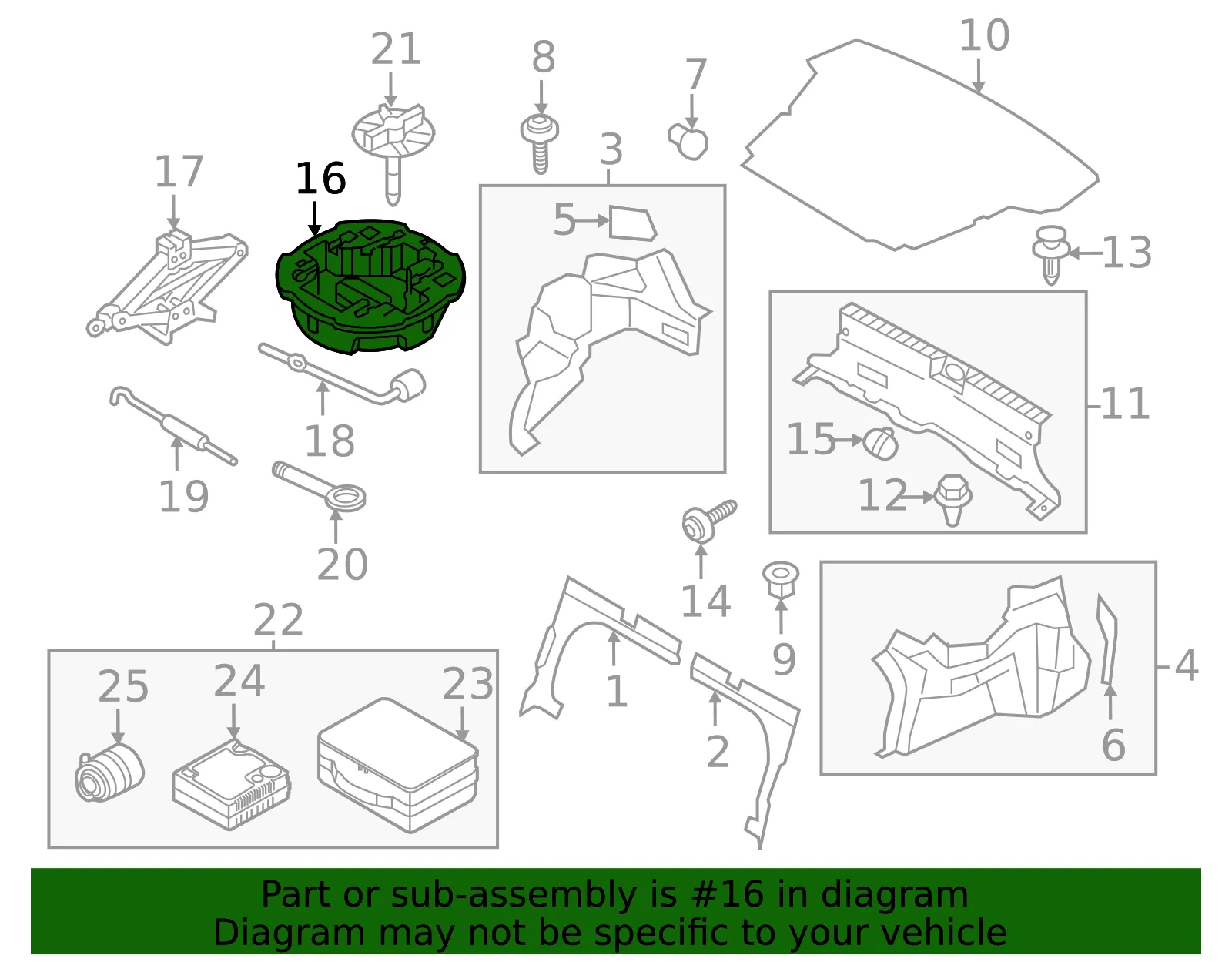 Tool Compartment - Kia (09149-4C500) - view 2
