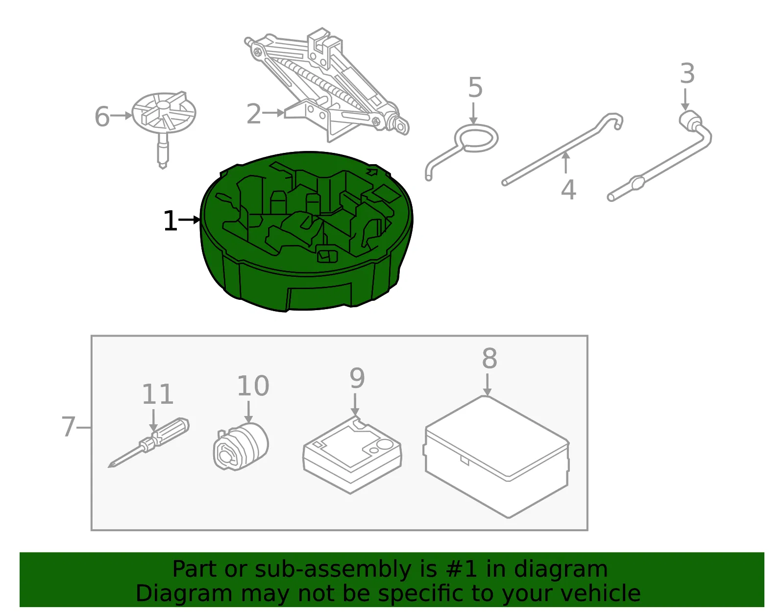Tool Compartment - Kia (09149-C2950) - view 2