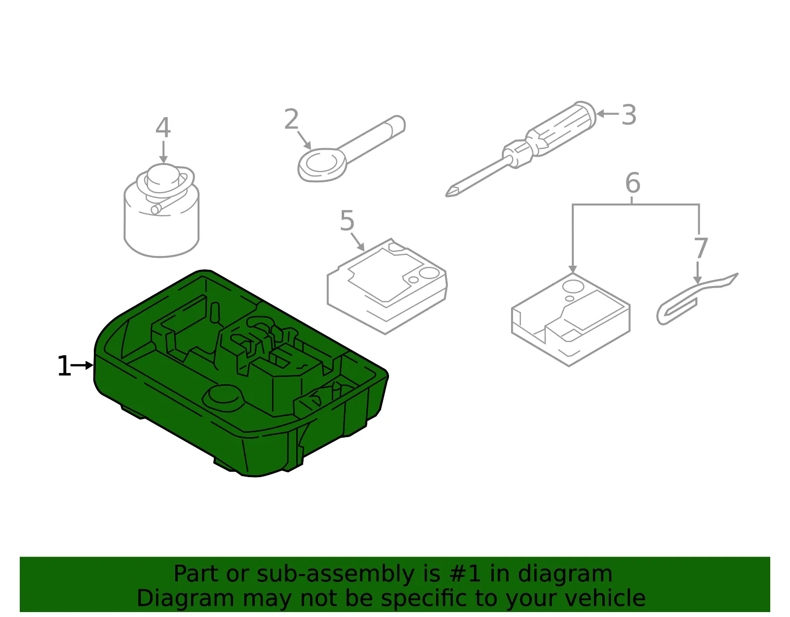 Tool Compartment - Kia (09149-G5910) - view 2