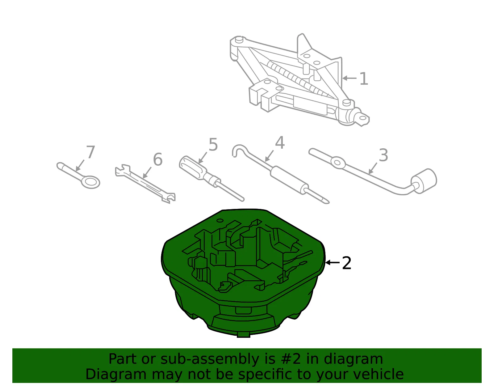 Tool Compartment - Kia (09149-H9060) - view 2