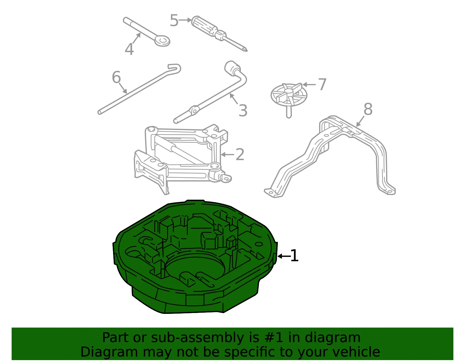 Tool Compartment - Kia (09149-J5200) - view 2