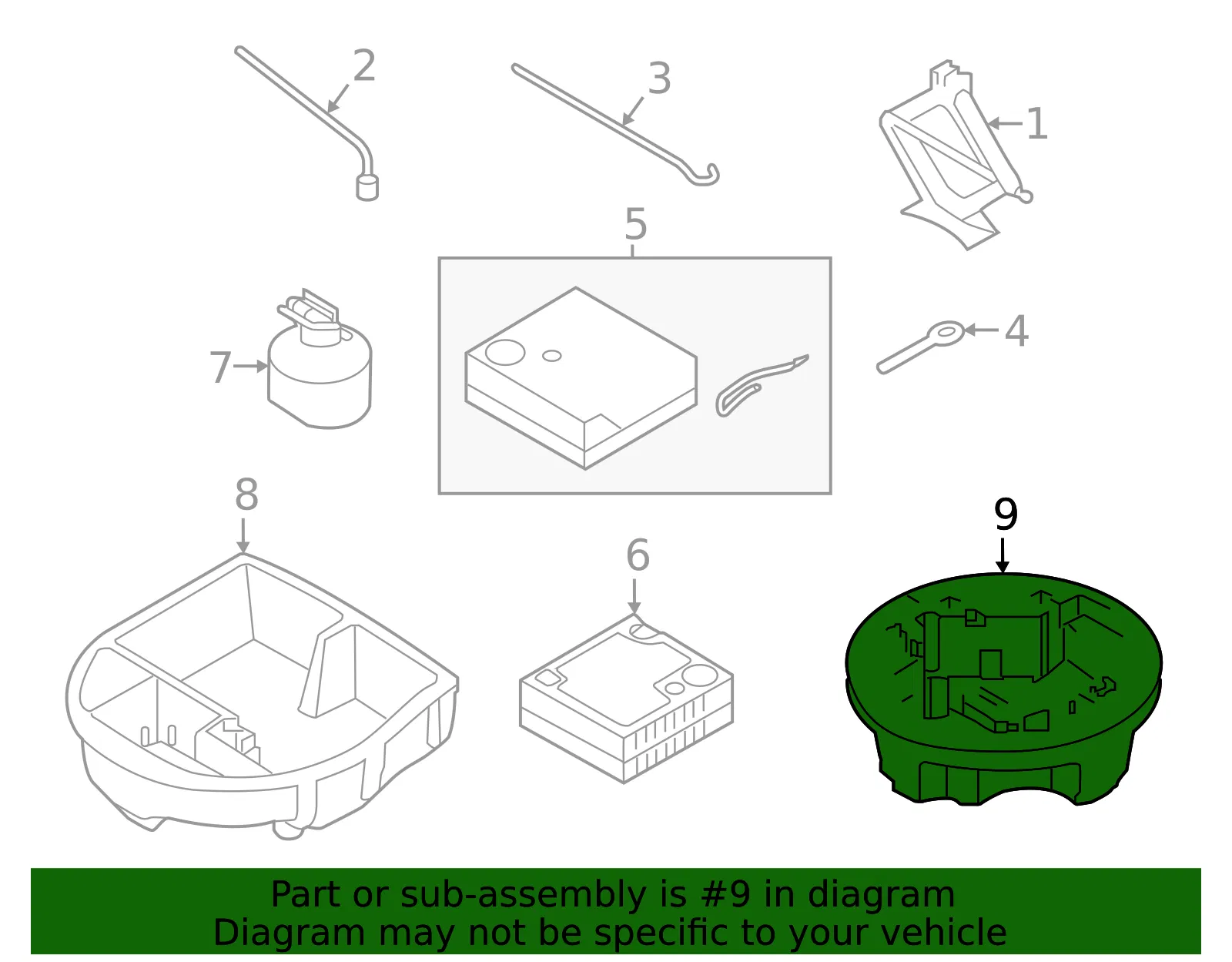 Tool Compartment - Kia (09149-M7000) - view 2