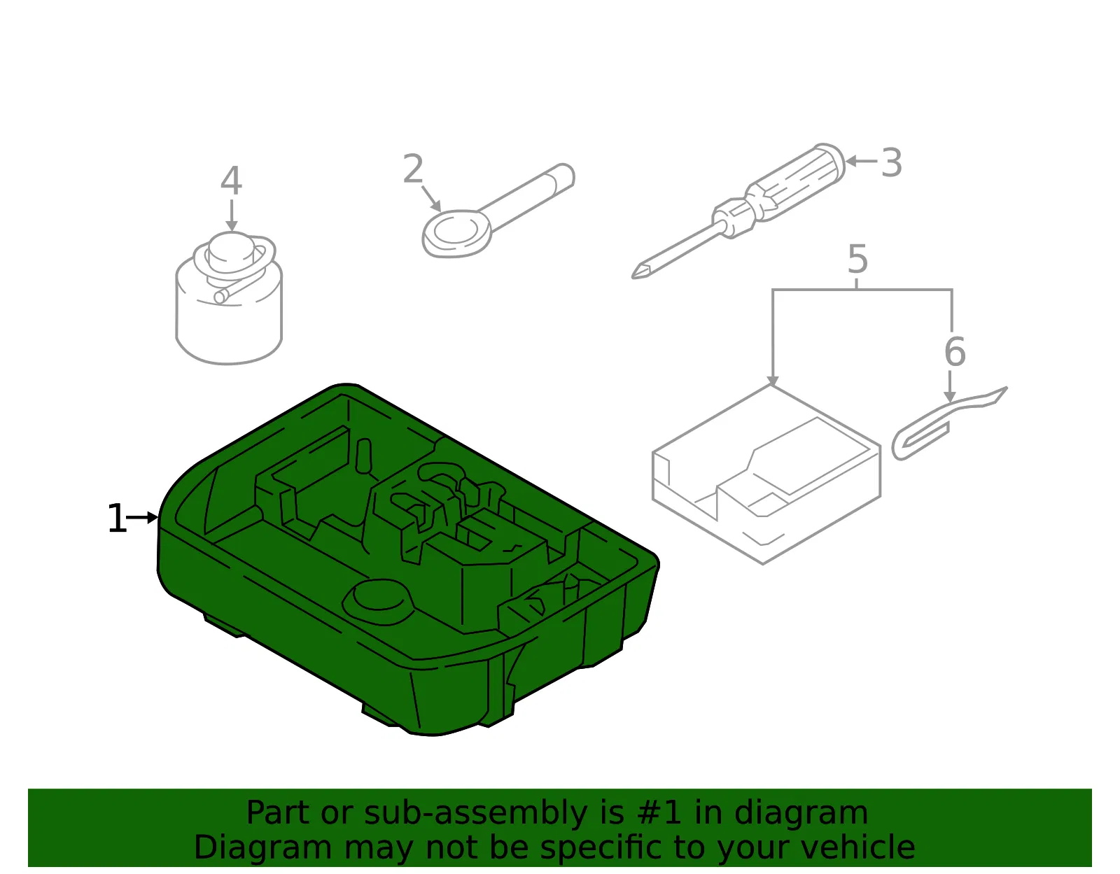Tool Compartment - Kia (09149-Q4900) - view 2