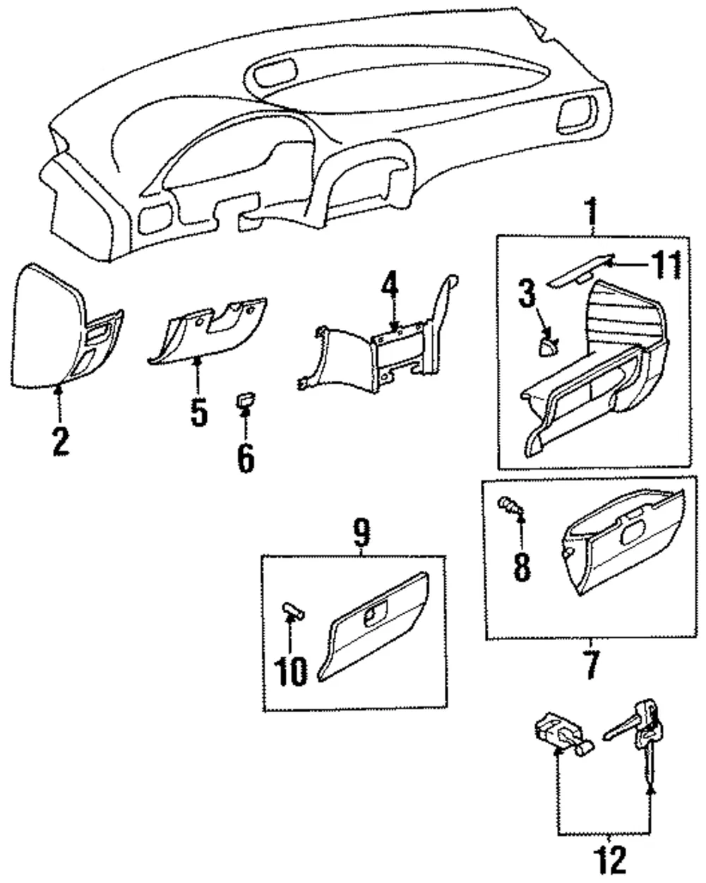 Glove Box Assembly - Kia (0K013-64030A)