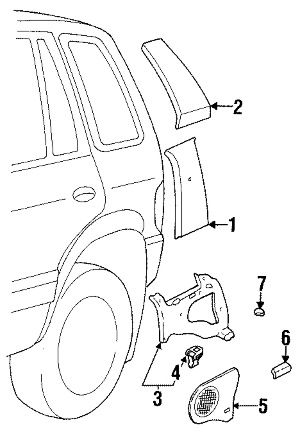 Seat Belt Cover - Passenger Side (RH) - Kia (0K019-68514A96)