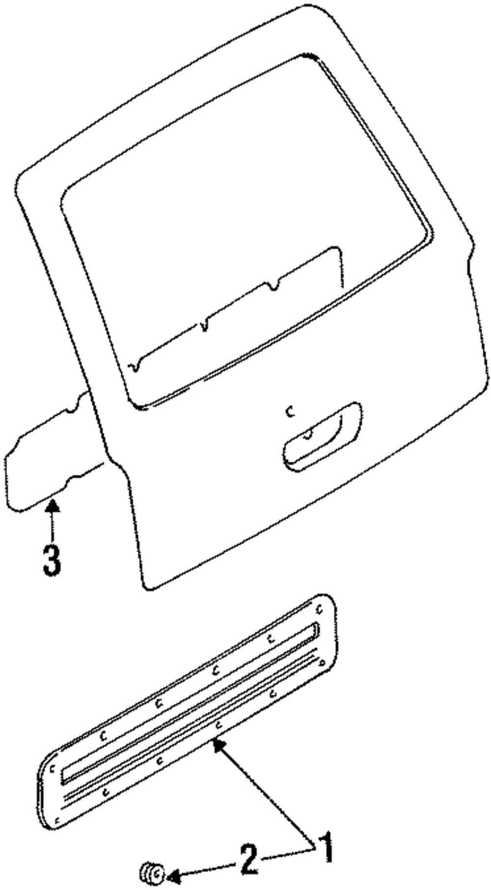 Lift Gate Trim - Kia (0K019-68560C70)
