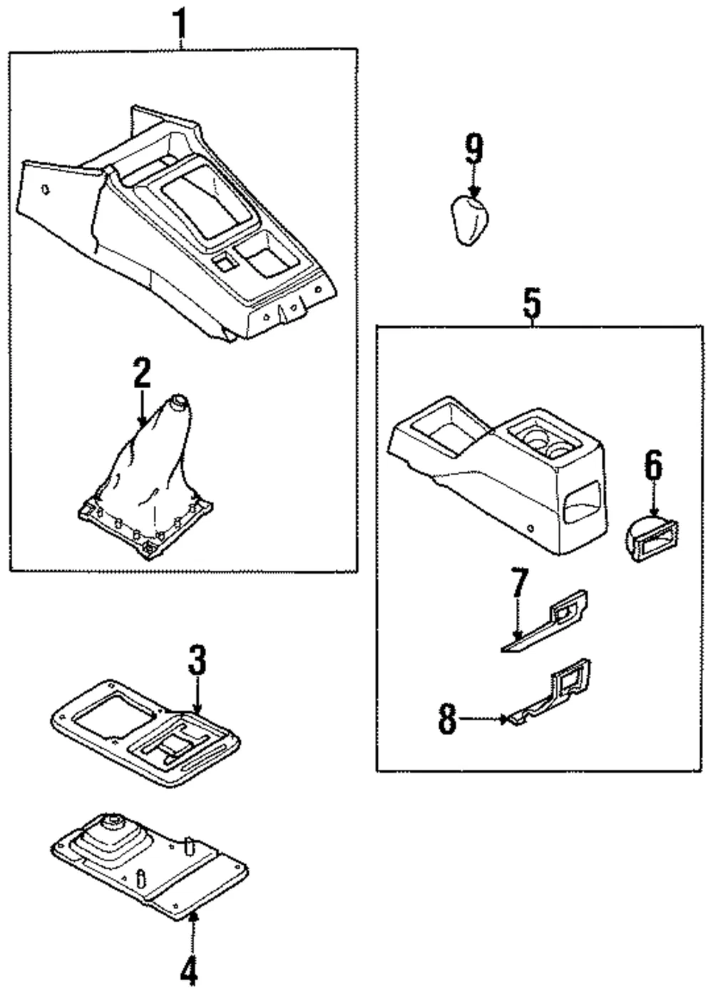Front Console - Kia (0K02A-64310A96)