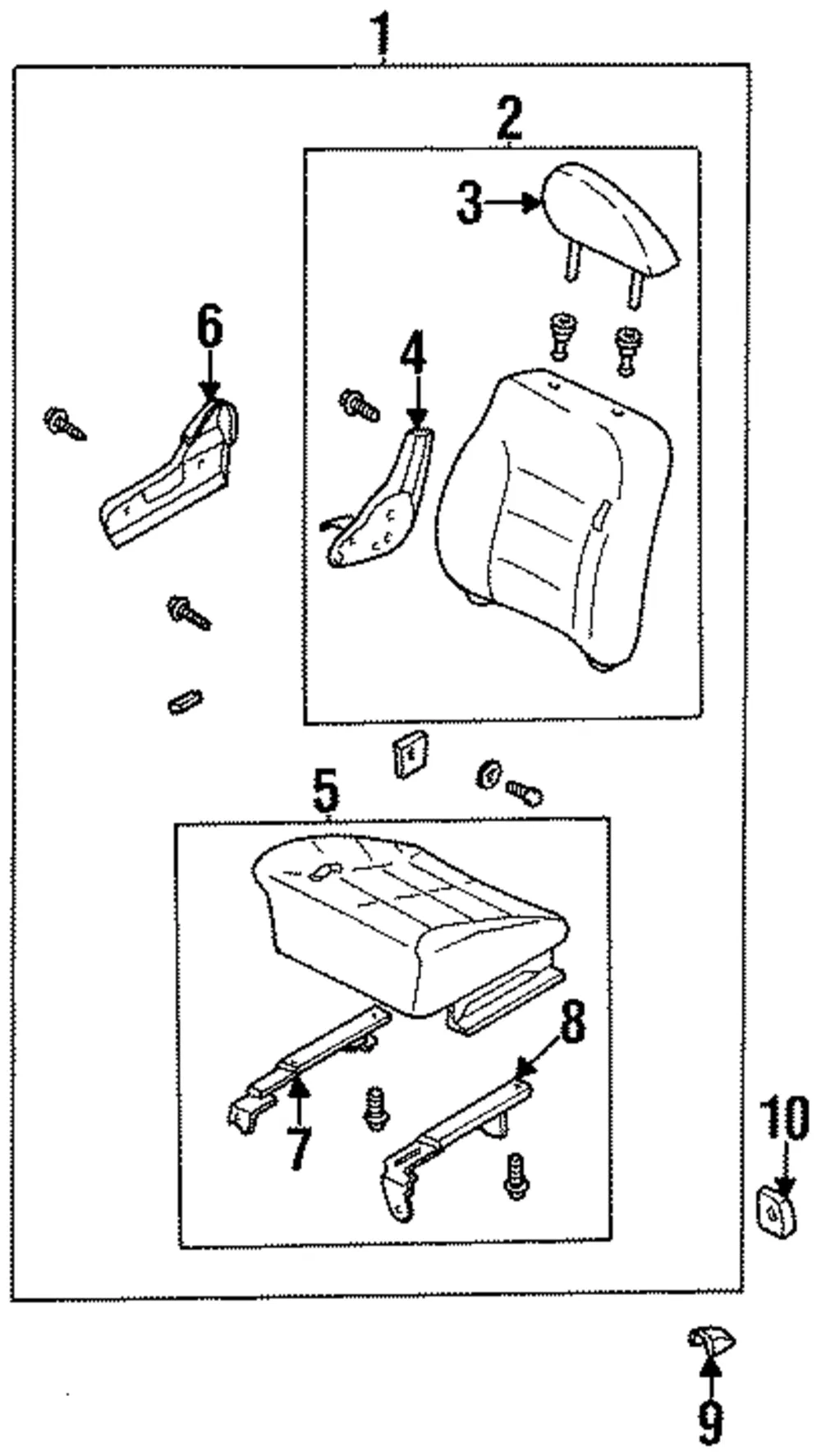 Headrest - Kia (0K02H-88190A96)