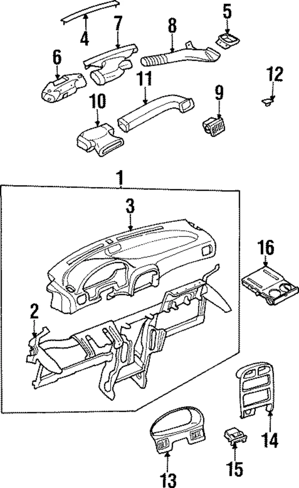 Instrument Panel - Kia (0K04M-5510096)