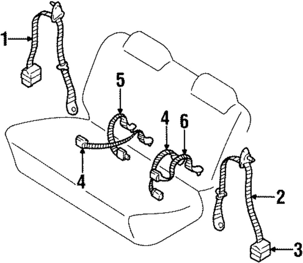 Seat Belt Anchor - Kia (0K05R-5777ZB)