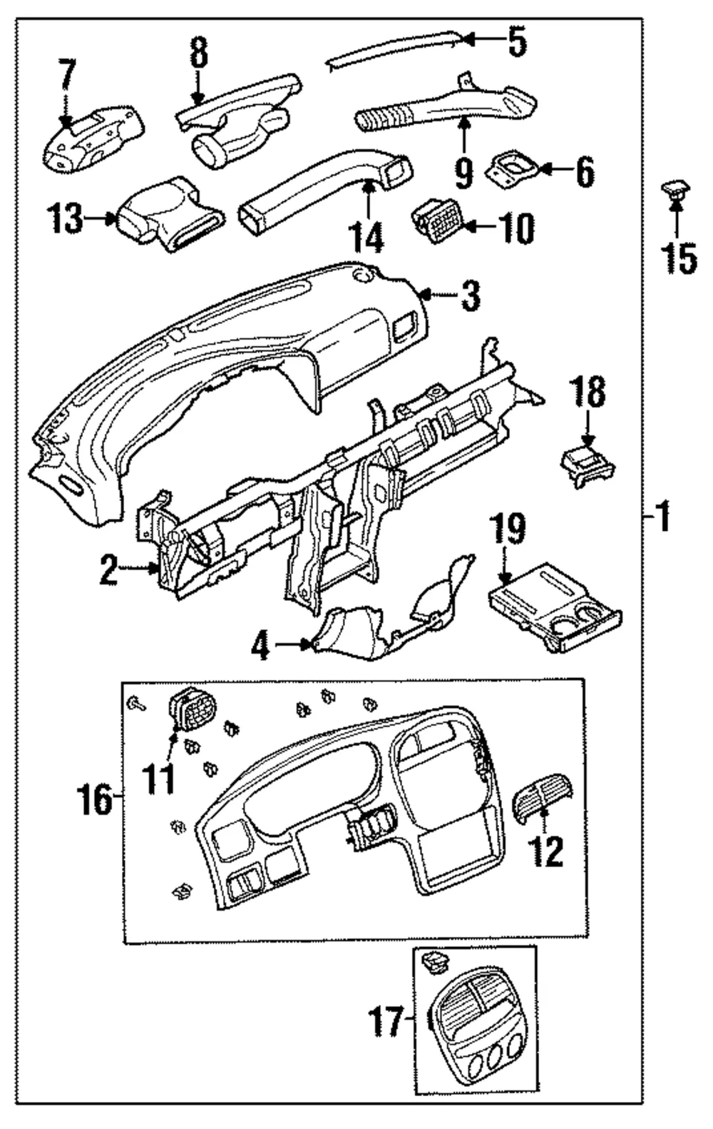 Instrument Panel - Kia (0K07A-55100D96)