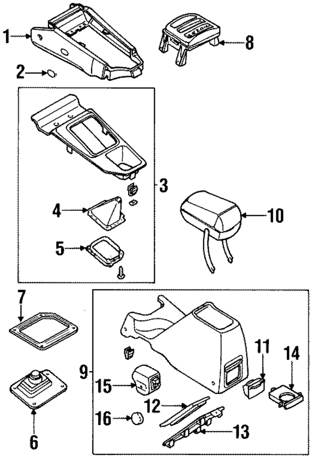 Rear Console - Kia (0K07A-64410A70)