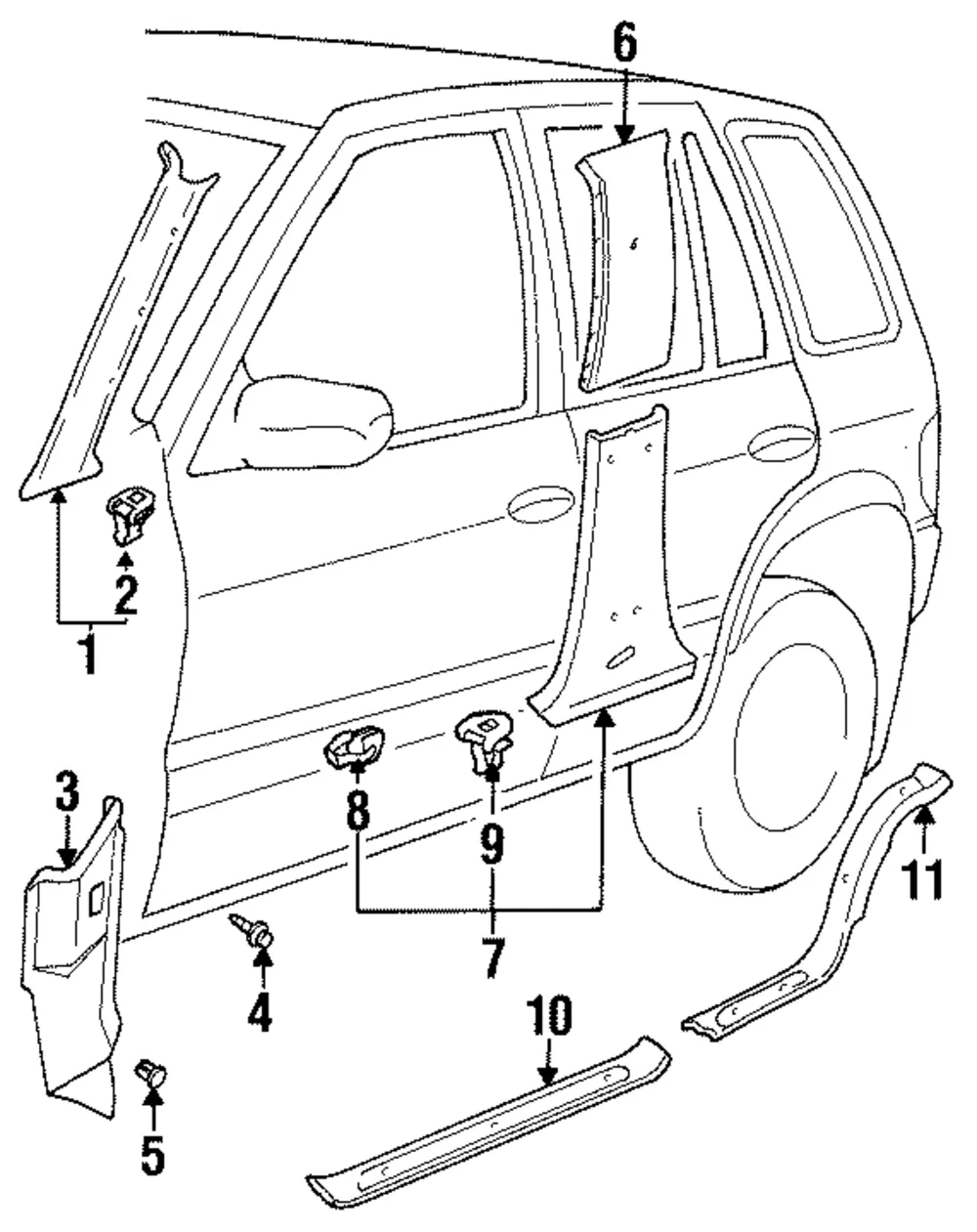 Cowl Trim - Passenger Side (RH) - Kia (0K08A-6836170)