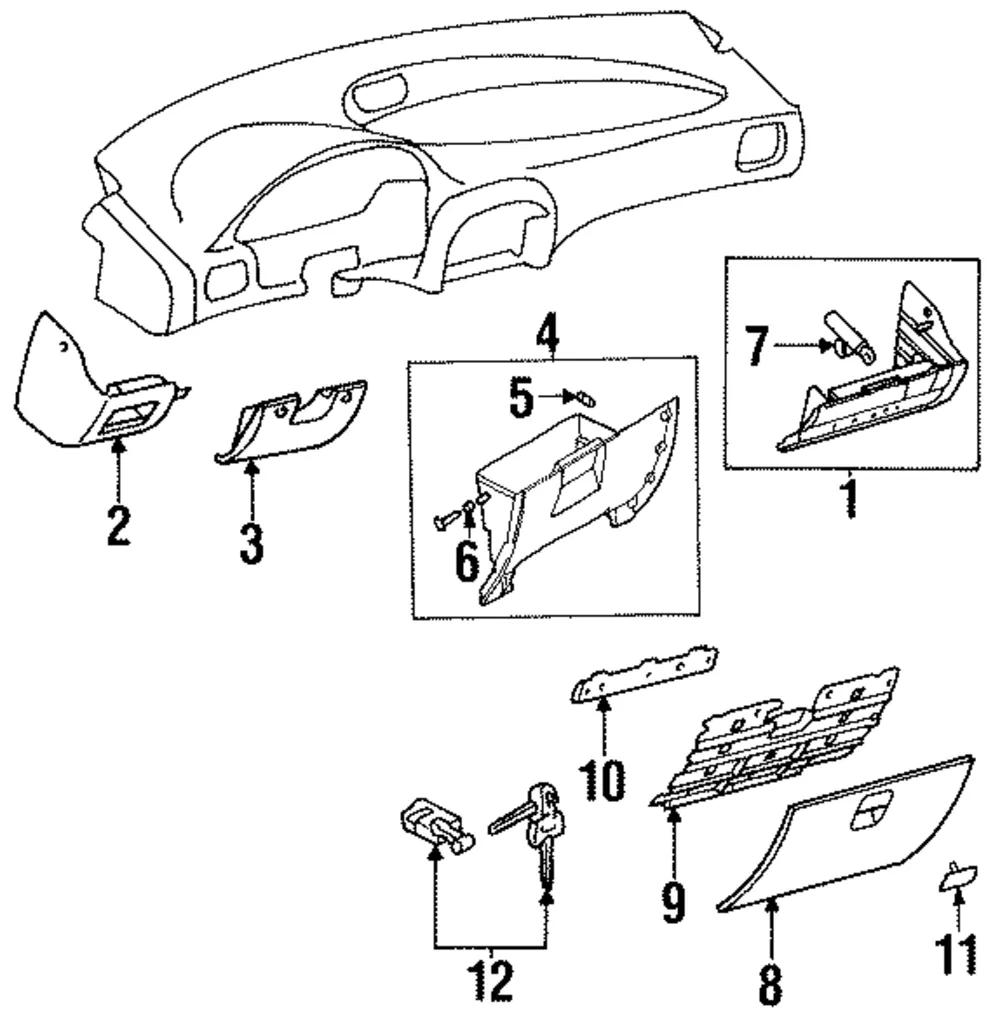 Glove Box Assembly - Kia (0K08B-64030G)