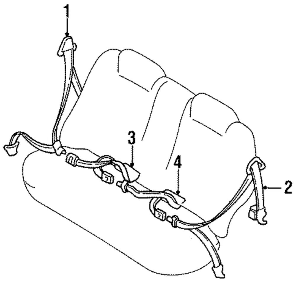Buckle - Driver's Side (LH) - Kia (0K20B-57750B20)
