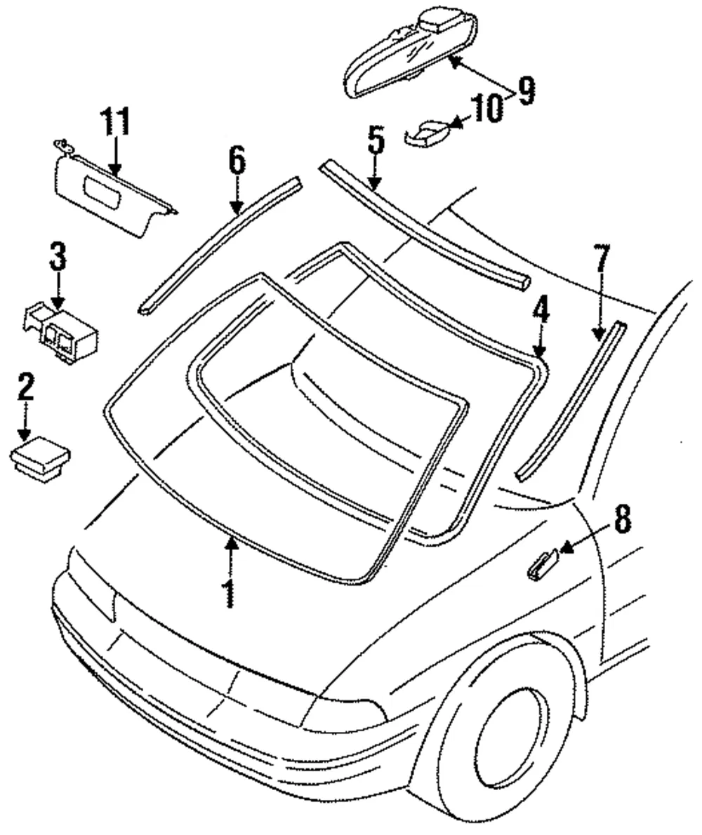 Sun-Visor - Passenger Side (RH) - Kia (0K20C-6927022)