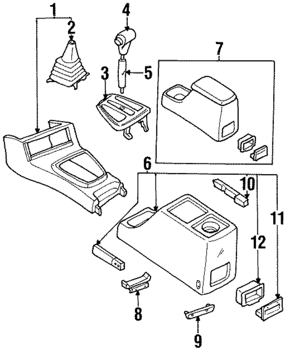 Rear Console Bracket - Kia (0K240-64416)