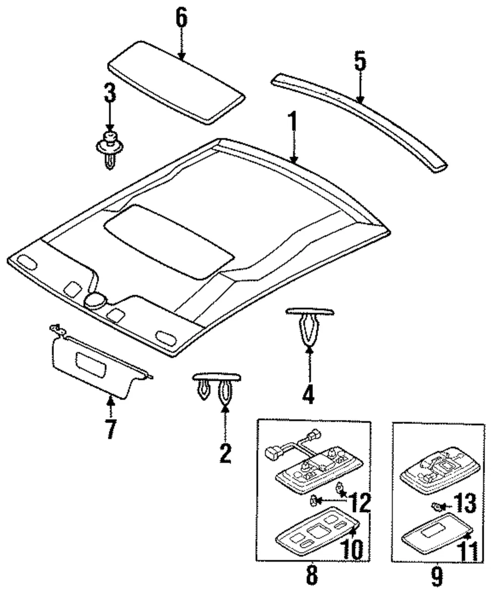 Sun-Visor - Passenger Side (RH) - Kia (0K29M-6927006)