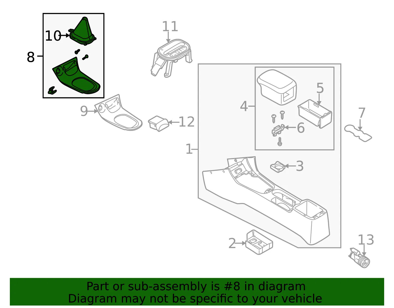 Trim Panel Assembly - Kia (0K2A1-55210B) - view 2