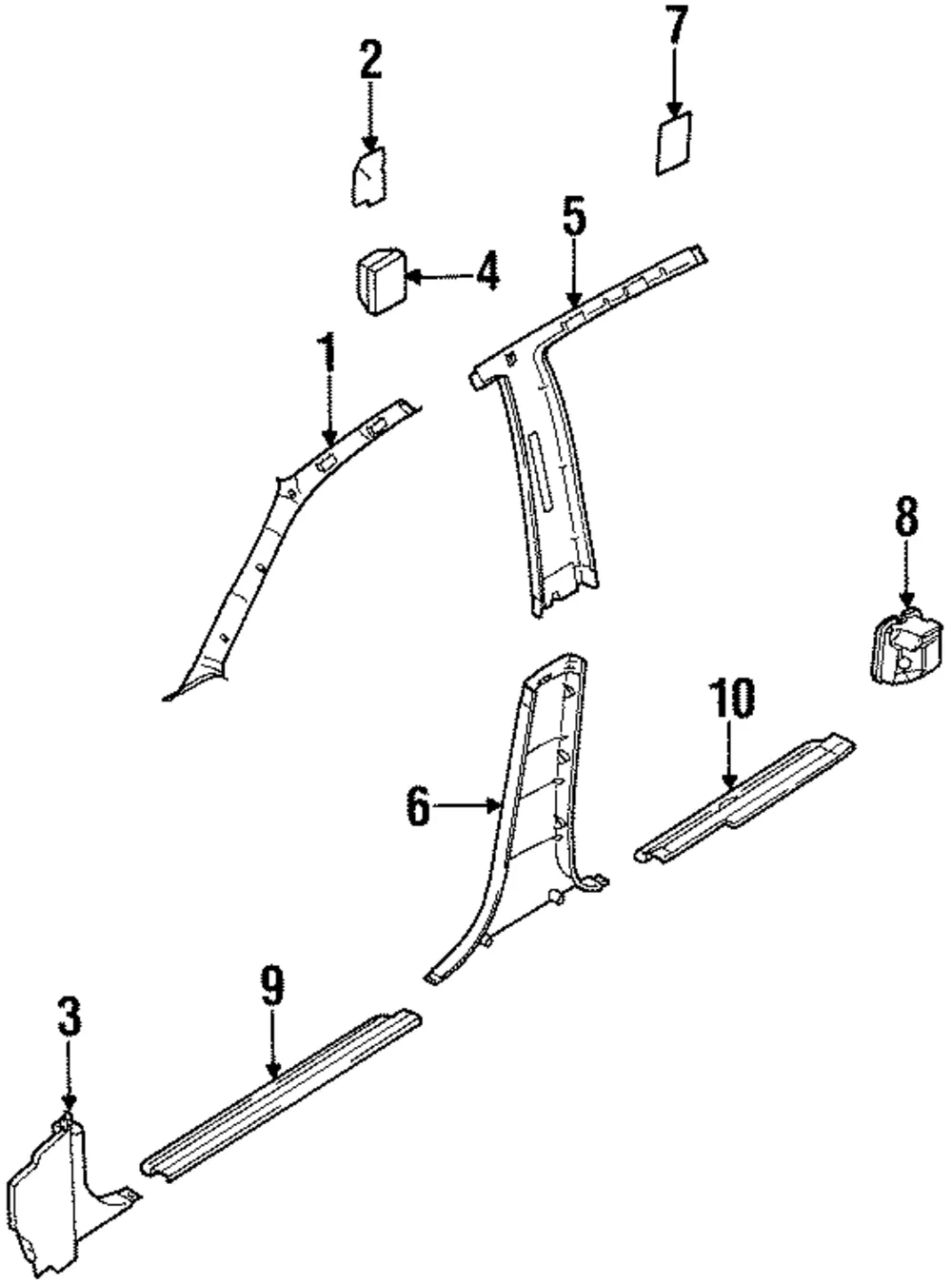Cowl Trim - Driver's Side (LH) - Kia (0K2A1-68390J75)