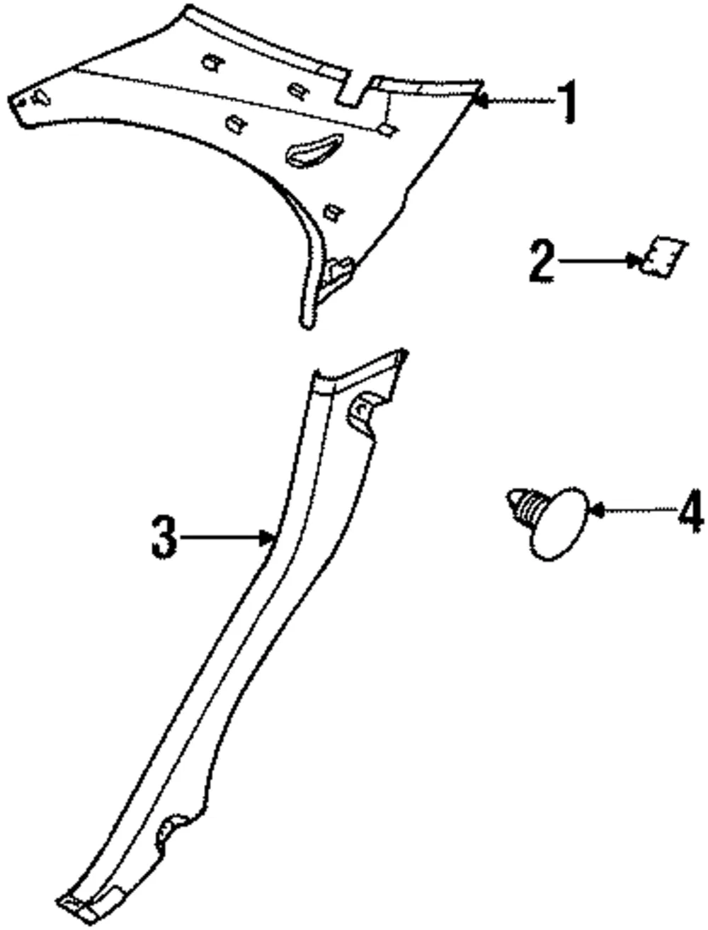 Lower Trim - Passenger Side (RH) - Kia (0K2A1-68760D96)