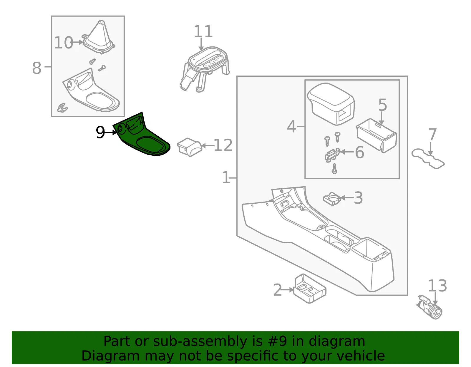 Trim Panel Assembly - Kia (0K2A2-55210C) - view 2