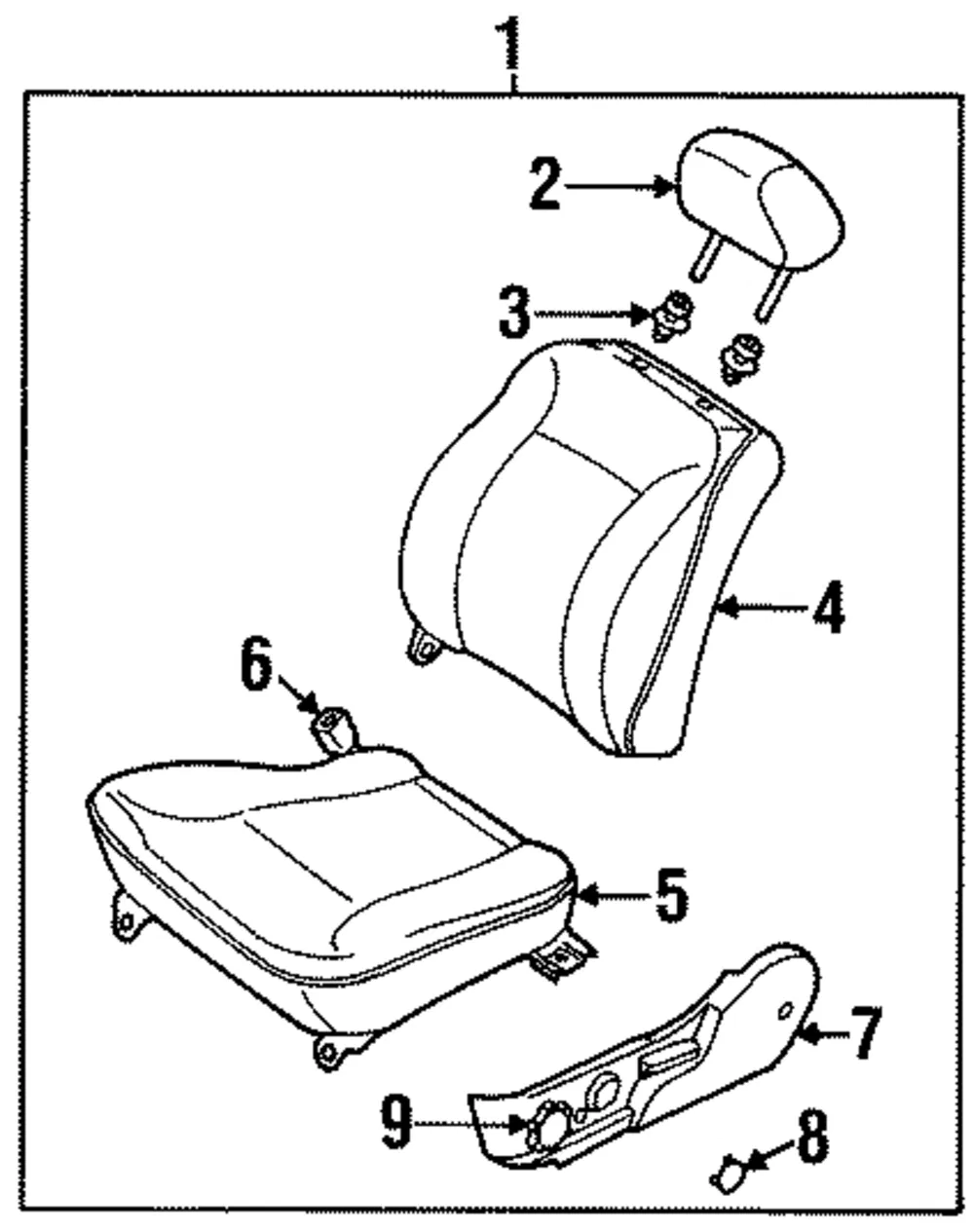 Seat Assembly - Passenger Side (RH) - Kia (0K2AA-57100P96)