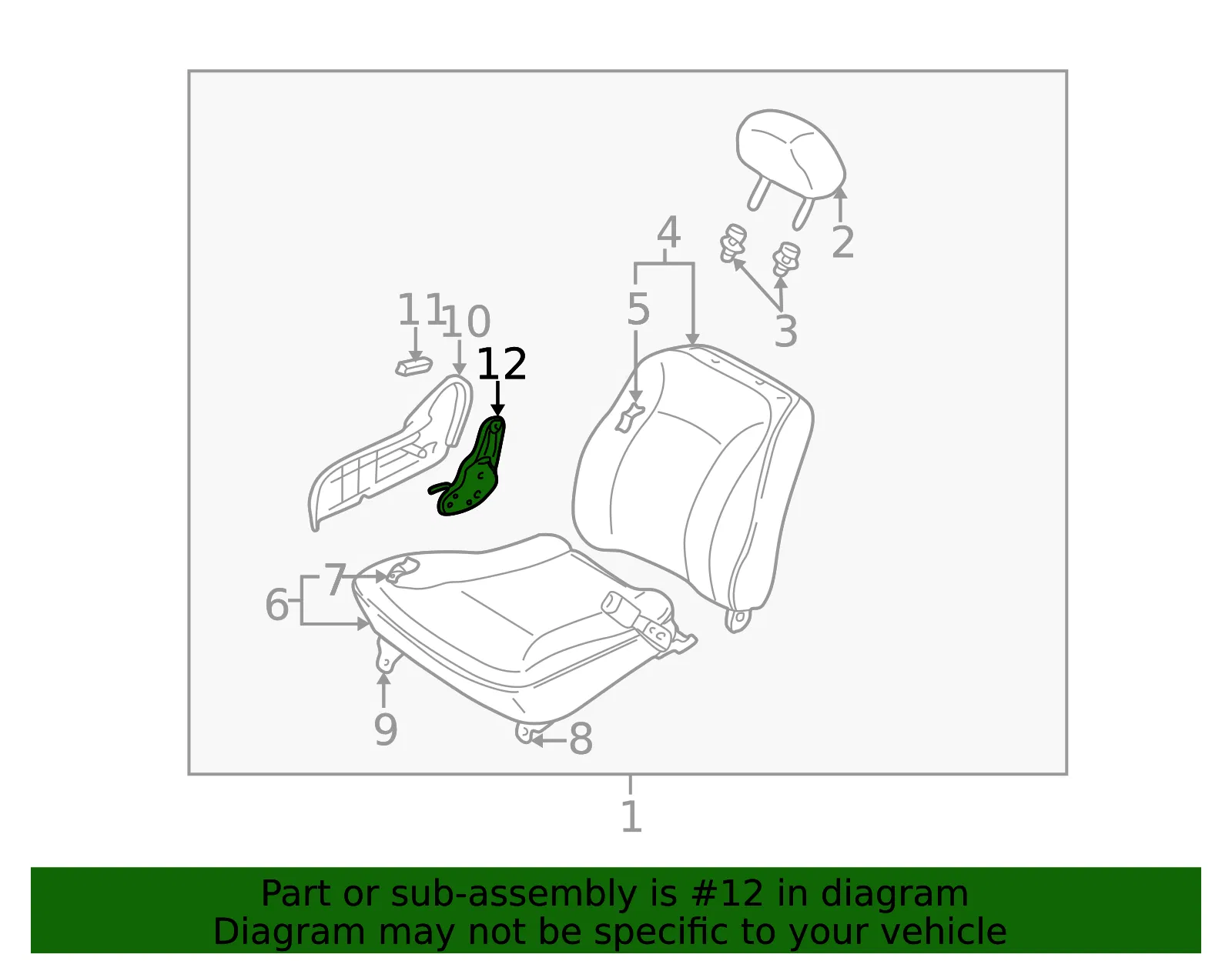 Recliner - Kia (0K2BA-88105) - view 2