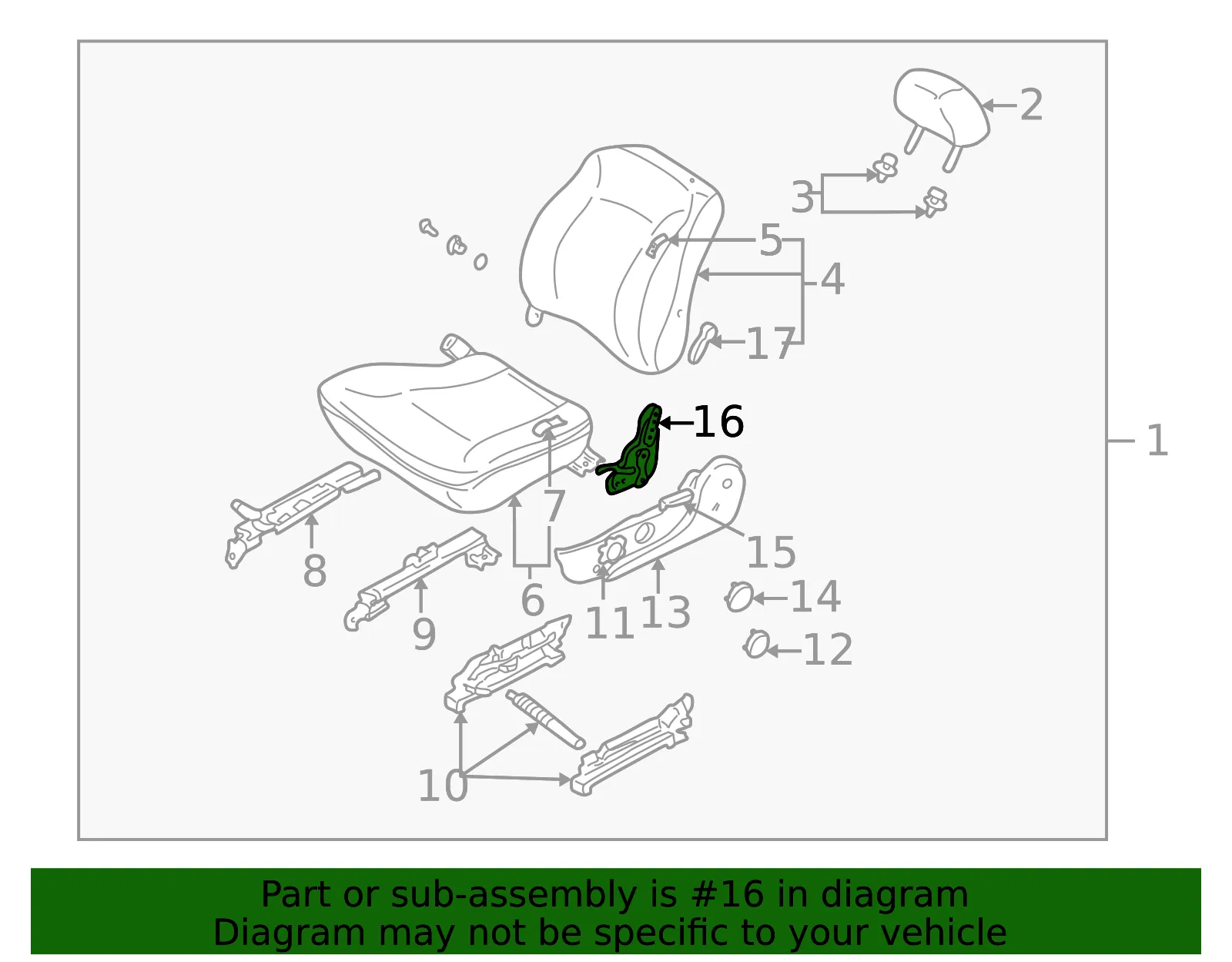 Recliner - Kia (0K2BA-88165A) - view 2