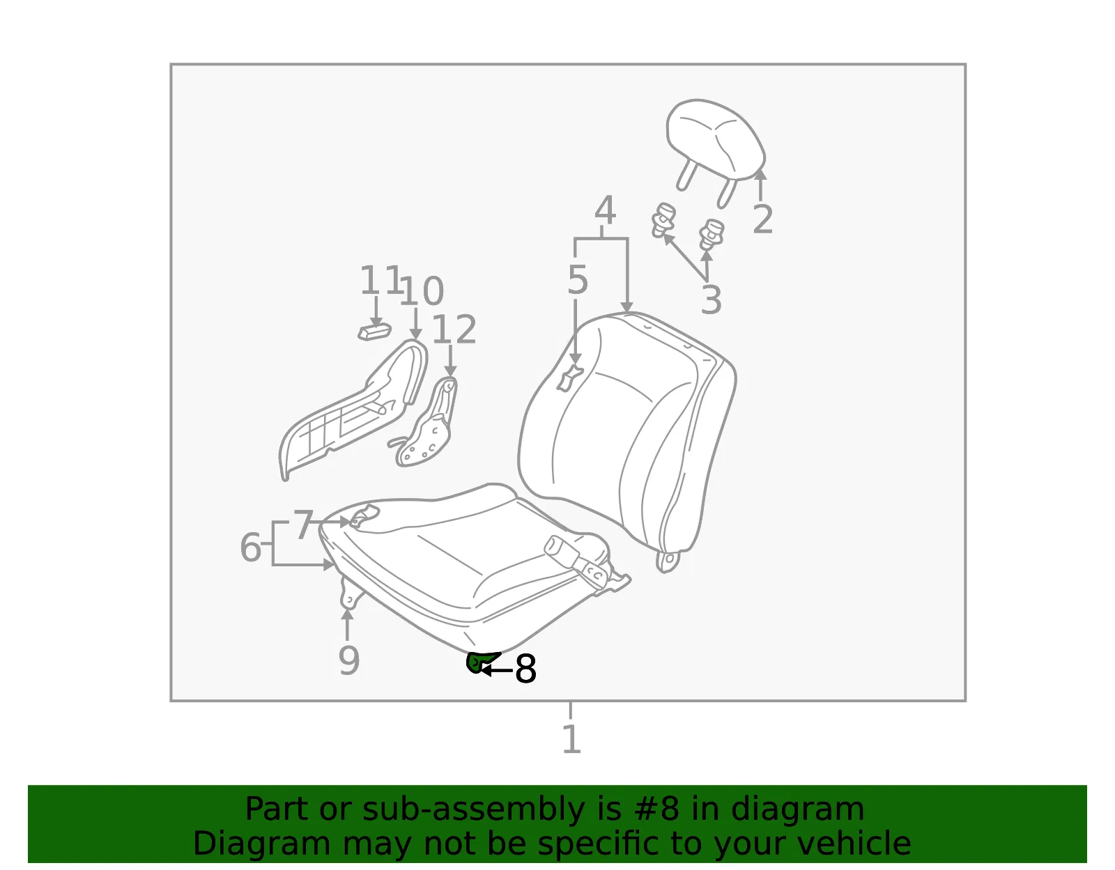 Seat Adjuster - Kia (0K2DJ-88104A) - view 2