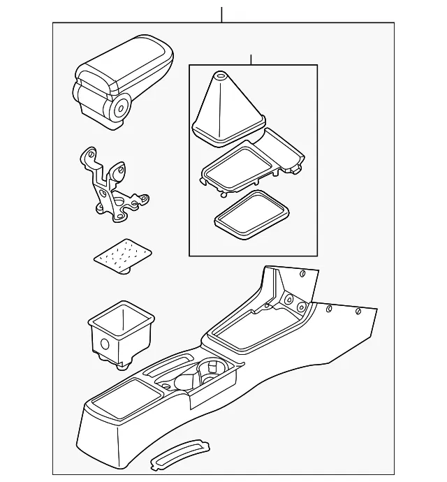 Console Assembly - Kia (0K2N6-64410A96)