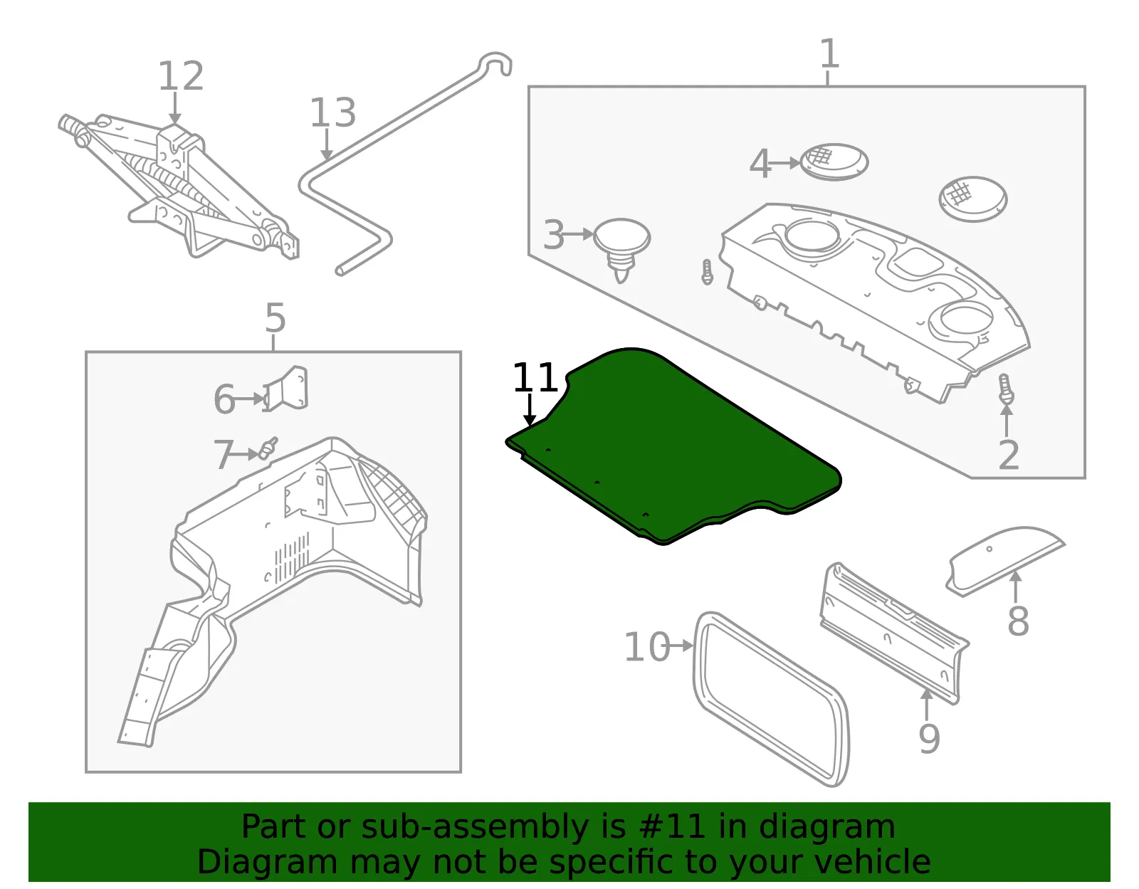 Trunk Mat - Kia (0K2NC-68810C) - view 2