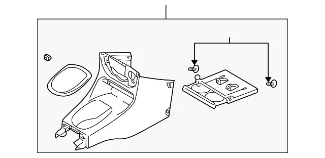 Center Console - Kia (0K30A-64420D08)