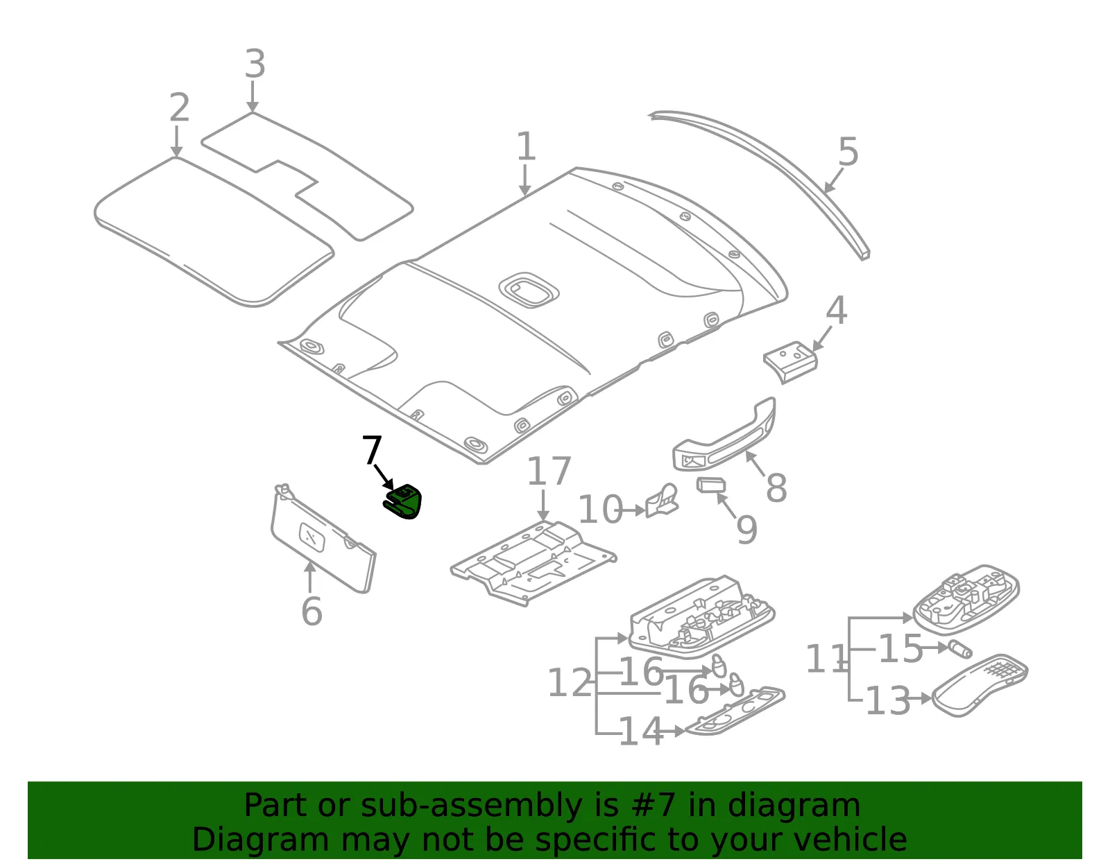 Sun-Visor Holder - Kia (0K30A-6926106) - view 2