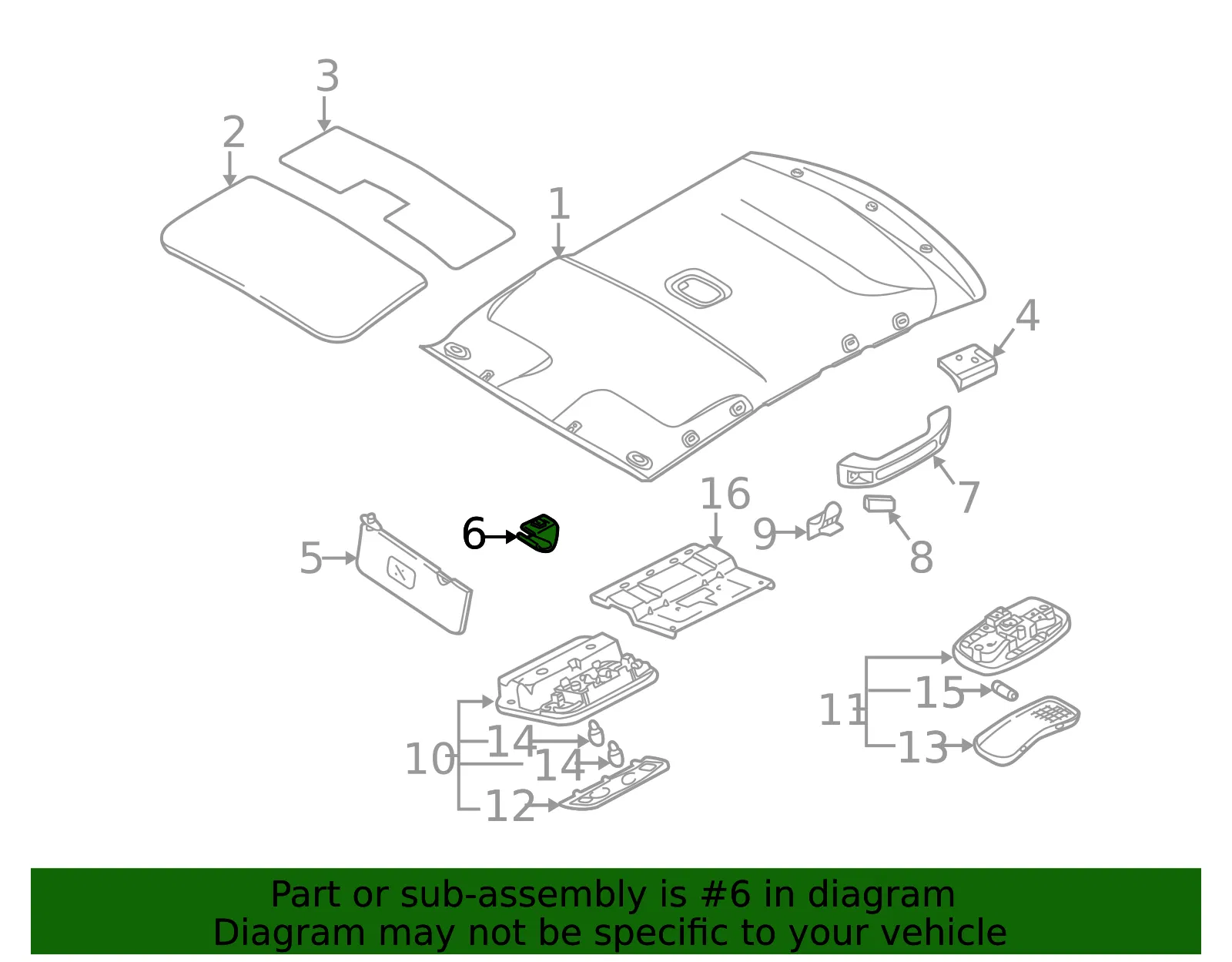 Sun-Visor Holder - Kia (0K30A-6926175) - view 2