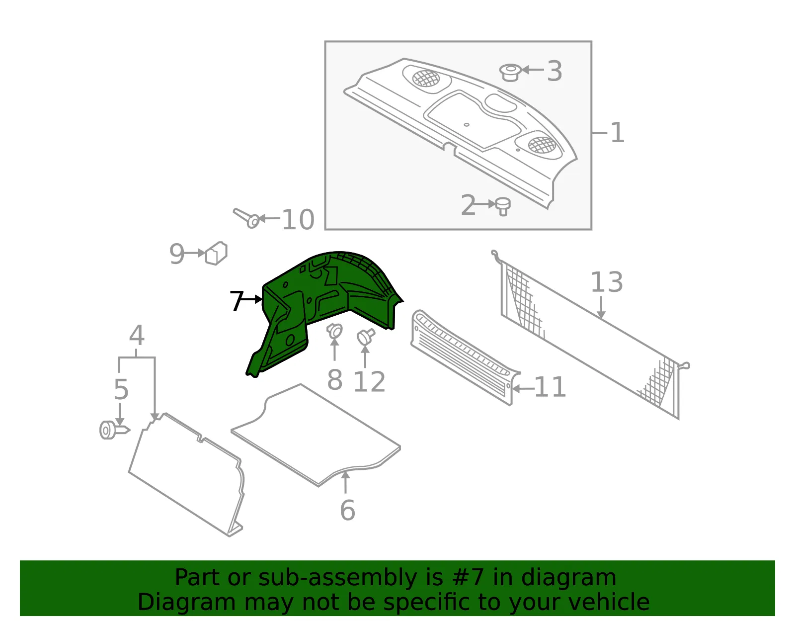 Side Trim Panel - Kia (0K30C-68870D01) - view 2