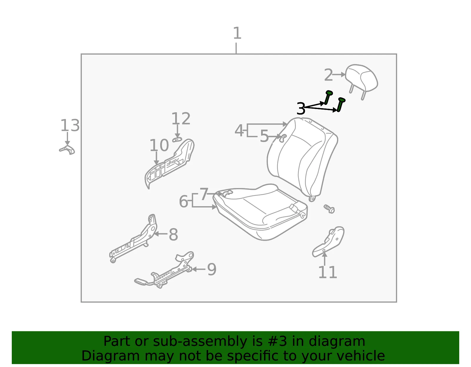 Headrest Guide - Kia (0K31A-8825075) - view 2