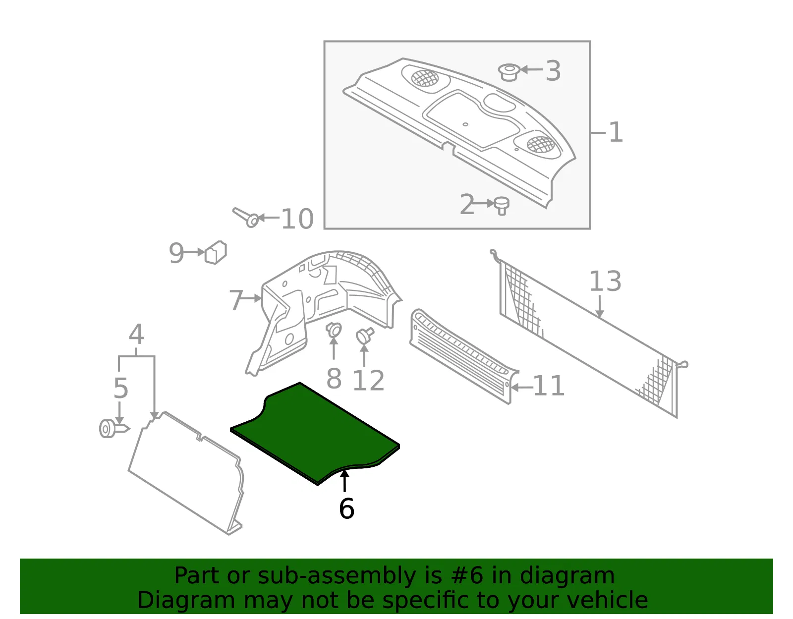 Trunk Mat - Kia (0K32A-68810C00) - view 2
