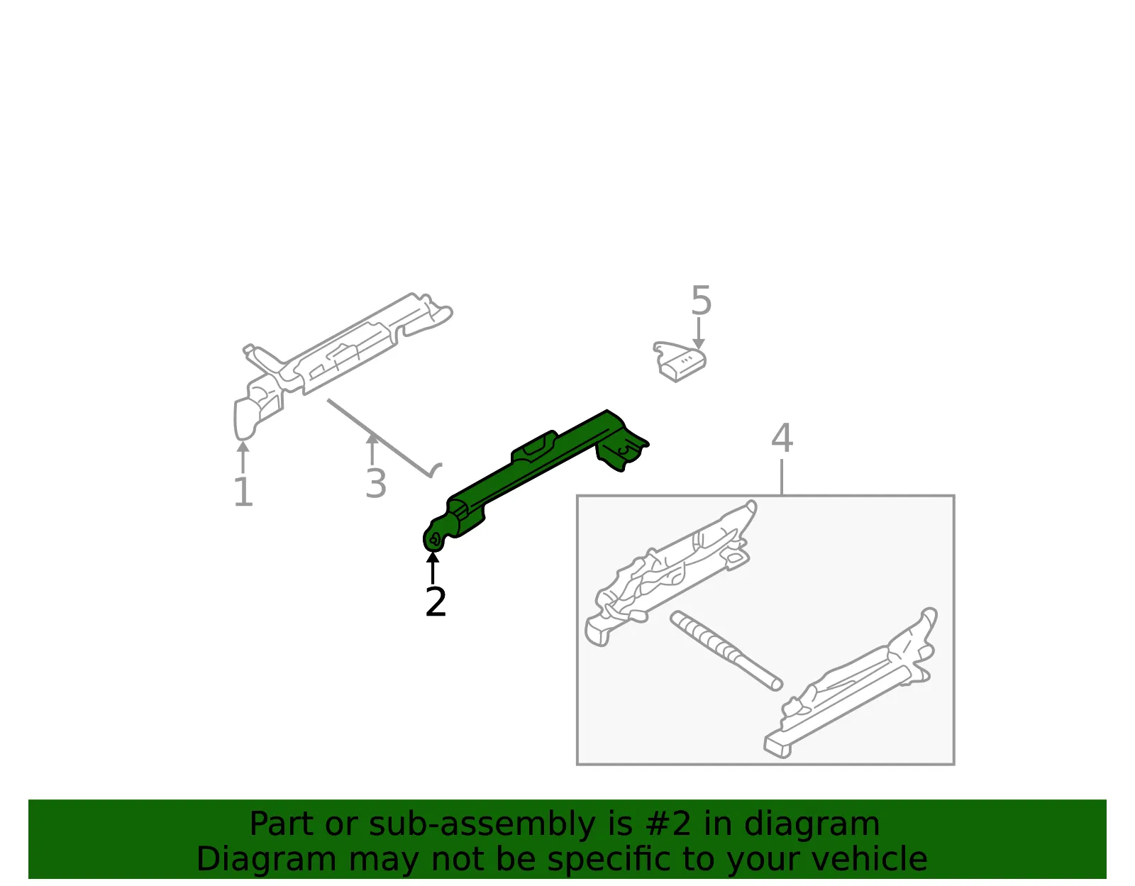 Seat Track - Kia (0K32A-88101A) - view 2