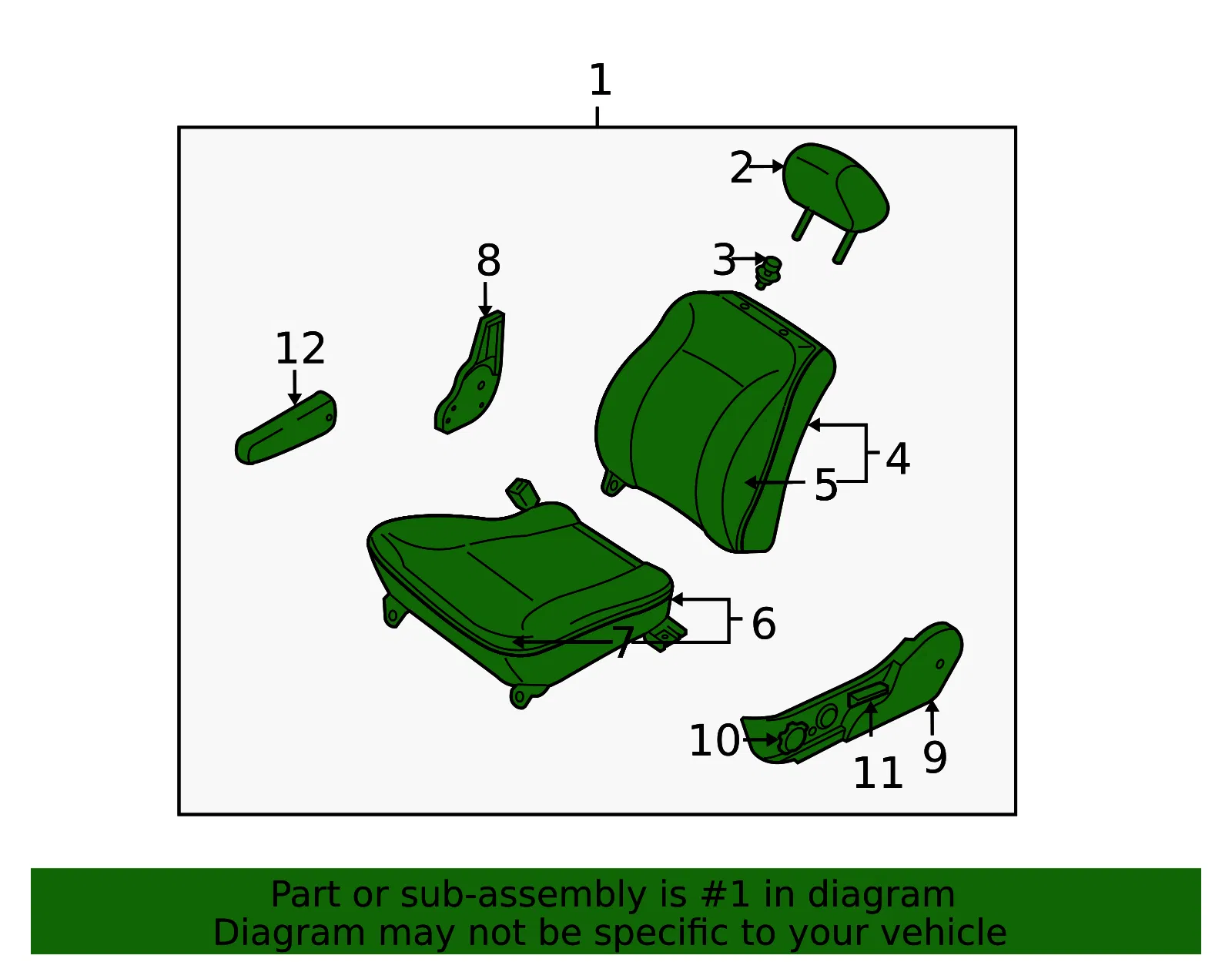 Seat Assembly - Kia (0K32B-57150N081) - view 2