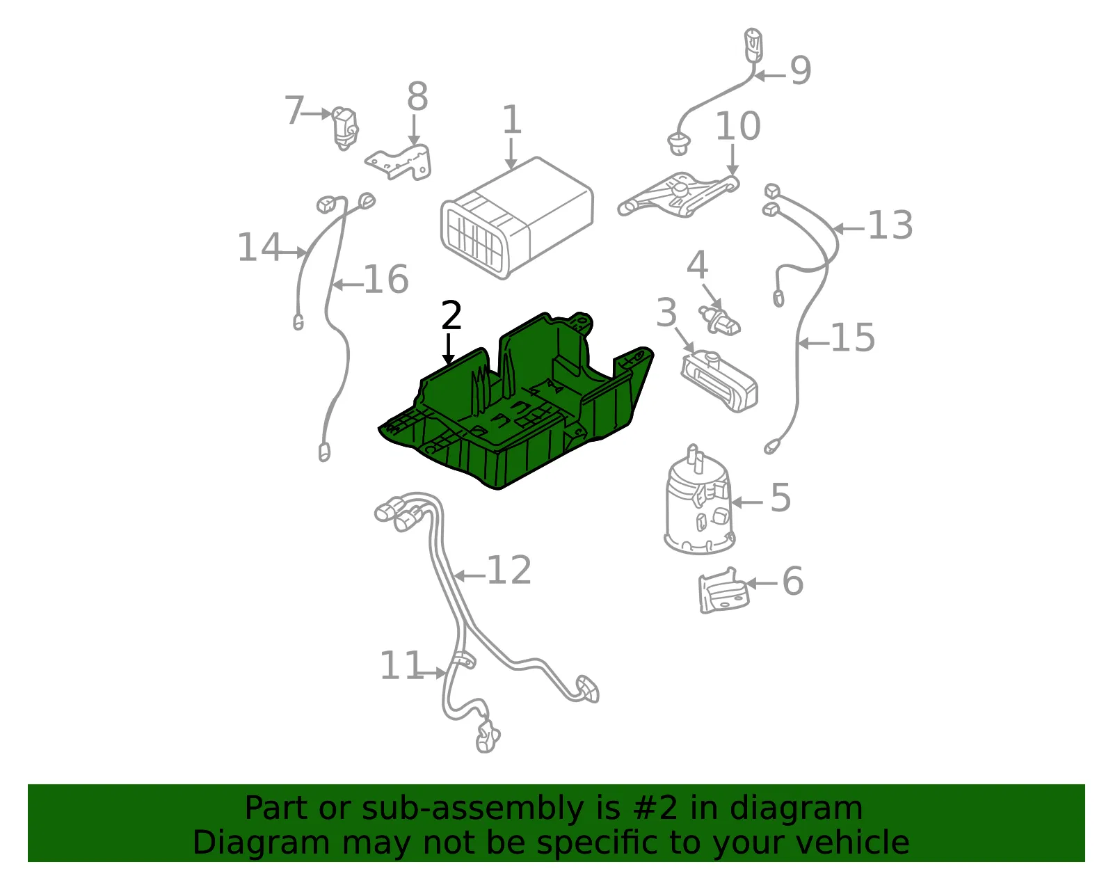 Tray - Kia (0K52Y-13960B) - view 2
