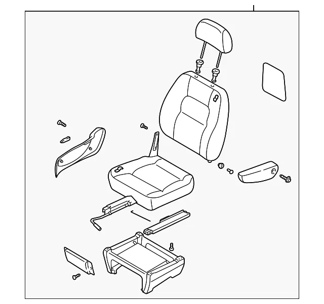 Passenger Seat - Passenger Side (RH) - Kia (0K52Y-57200MCQ3)