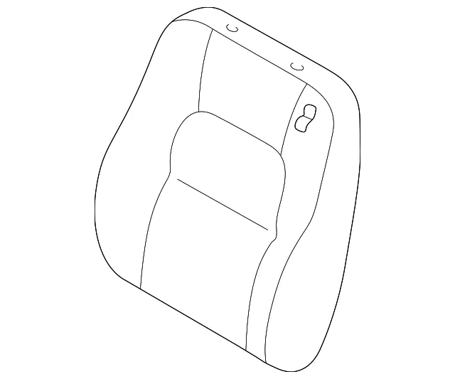 Seat Back - Passenger Side (RH) - Kia (0K52Y-57250CQ3)