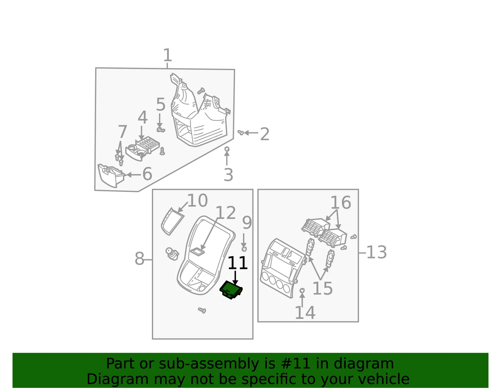 Ashtray - Kia (0K52Y-6461000) - view 2