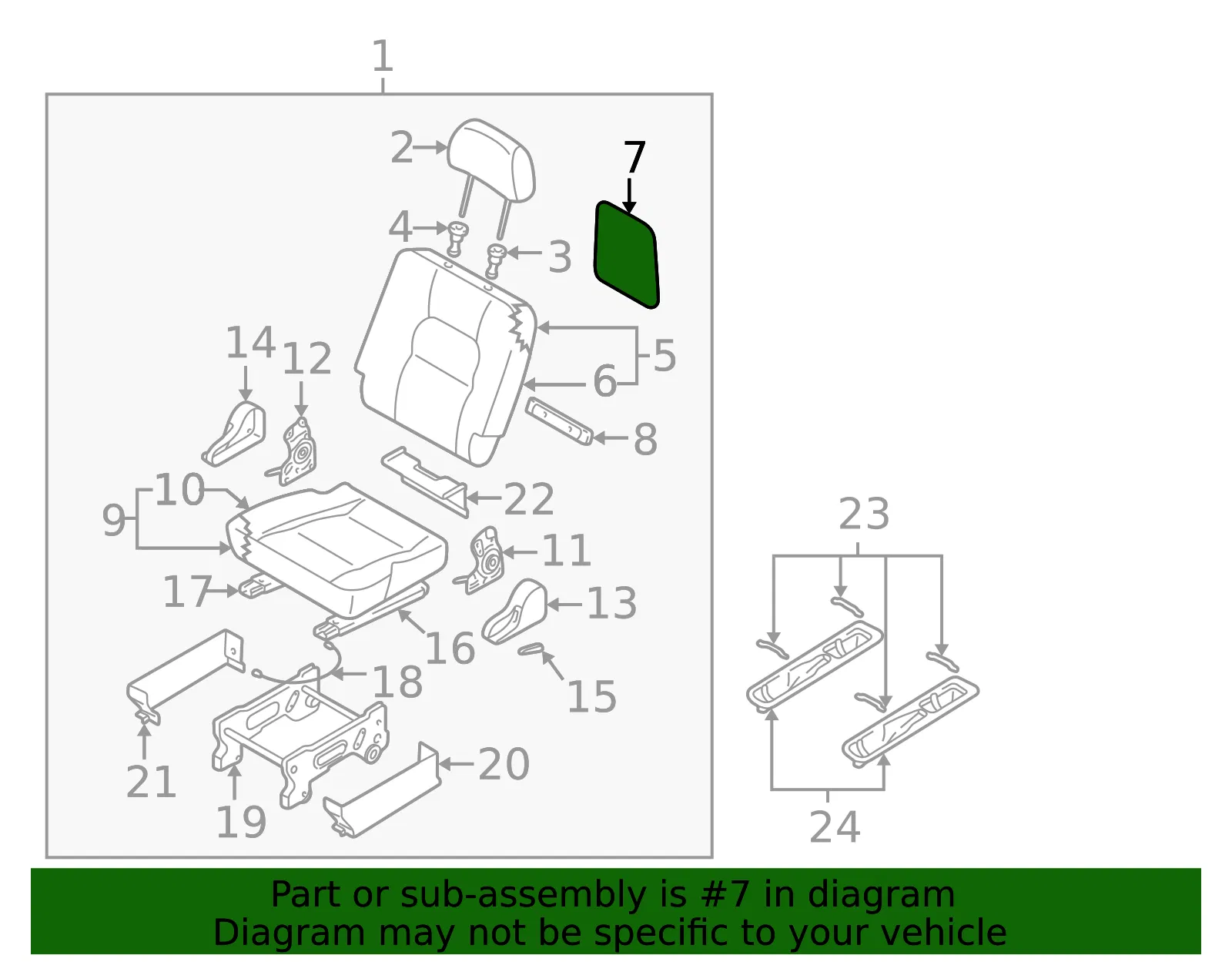 Seat Back Panel - Kia (0K52Y-88545CQ3) - view 2